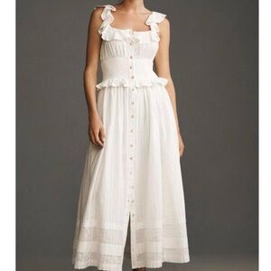 Anthropologie Ruffle Midi Dress